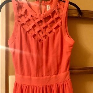 Neon pink/orange dress